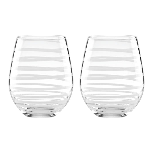 Charlotte Street 2-Piece Stemless Wine Glass Set