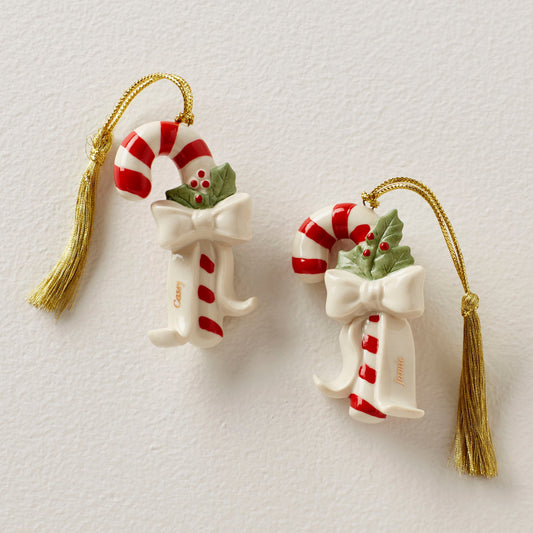 Forever Friends Candy Cane 2-Piece Ornament Set