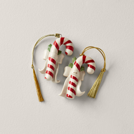 Forever Friends Candy Cane 2-Piece Ornament Set