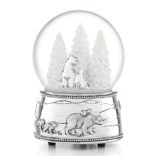 North Pole Bound Polar Bear Musical Snow Globe
