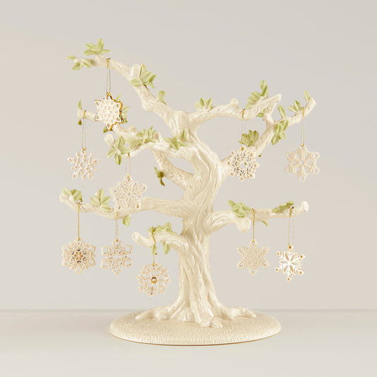 Snowflake 10-Piece Ornament & Tree Set