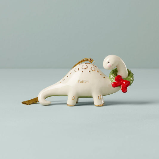 Dinosaur & Wreath Ornament