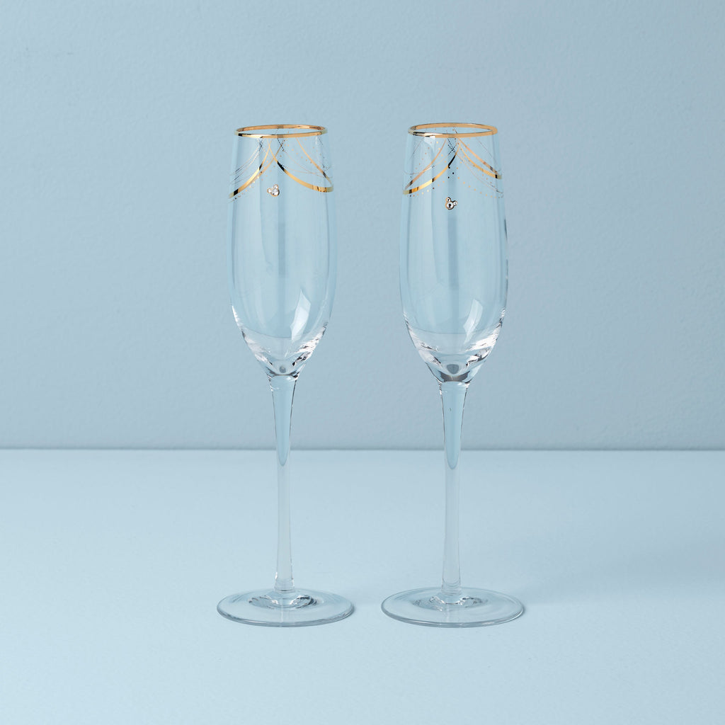 Disney Bridal 2-Piece Toasting Flutes