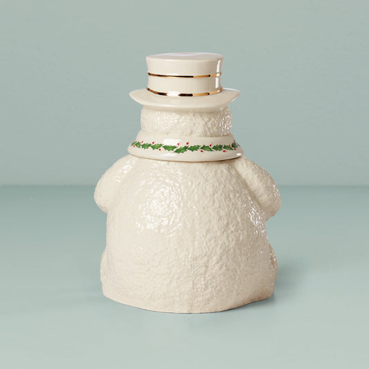 Happy Holly Days Snowman Cookie Jar