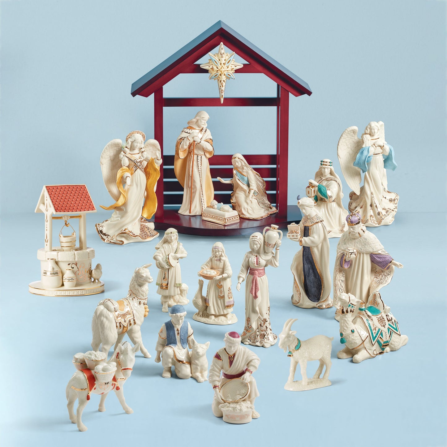 First Blessing Nativity Water Well Figurine