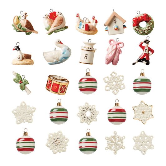 Advent Calendar Tree & Ornaments 25-Piece Set