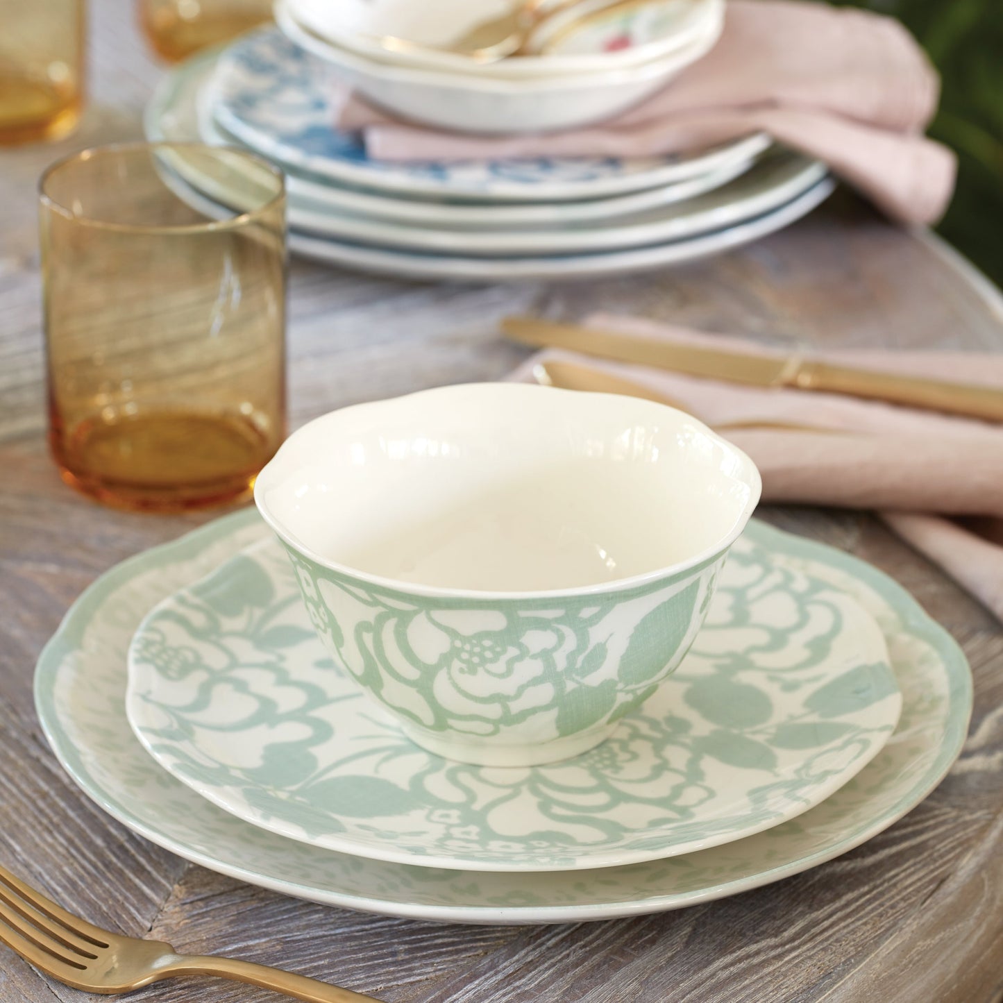 Butterfly Meadow Cottage 12-Piece Dinnerware Set