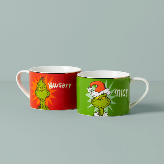 Merry Grinchmas Naughty & Nice Mugs