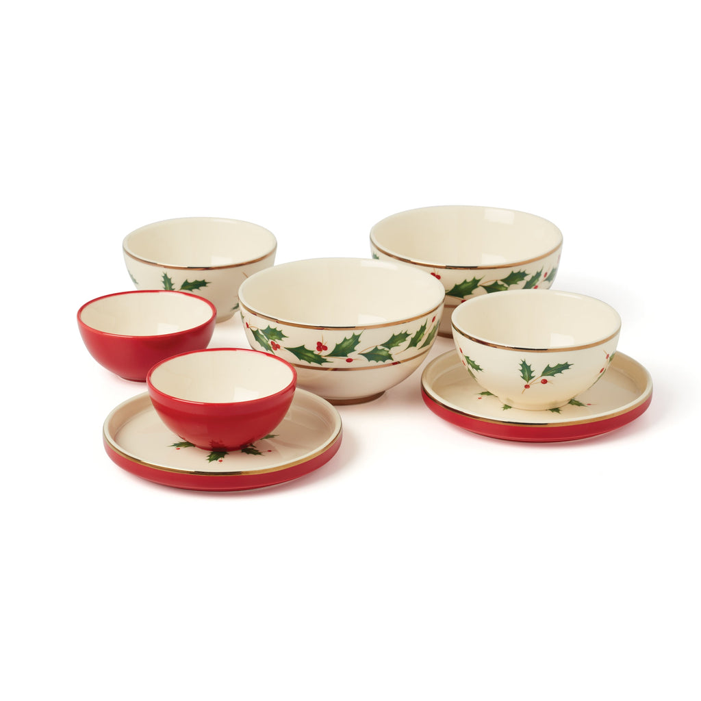 Holiday Mini Luna 8-Piece Nesting Dinnerware Set