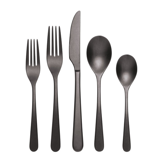 Oneida Kenbrook Black 20 Piece Everyday Flatware Set