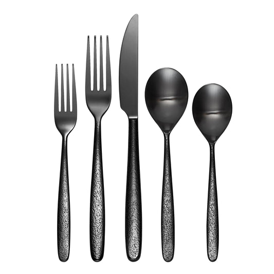 Oneida Storm Black 20 Piece Everyday Flatware Set