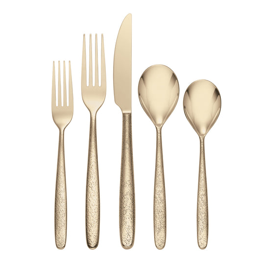 Oneida Storm Champagne 20 Piece Everyday Flatware Set