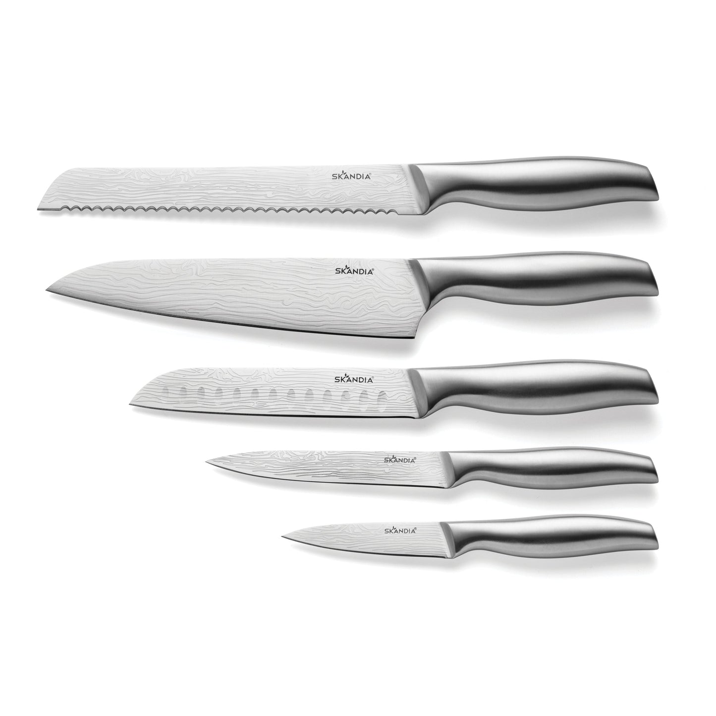 Skandia Reflections 6 Piece Glass Block Knife Set