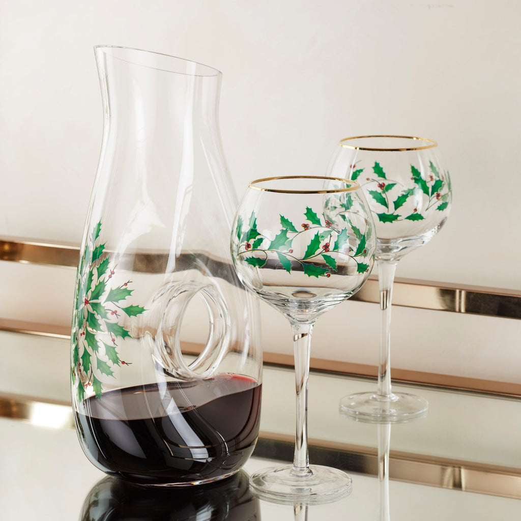 Holiday 3-Piece Decanter & Wine Glasses Set