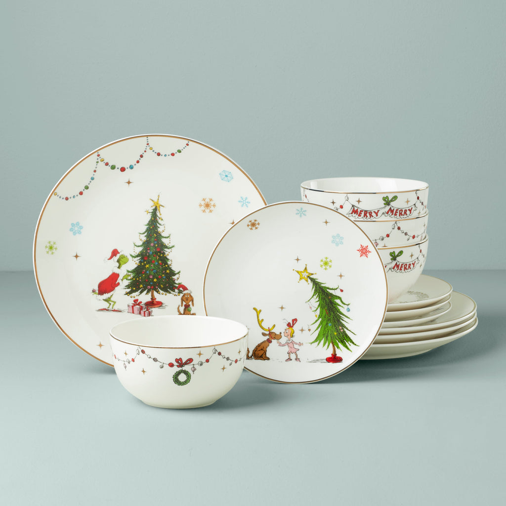 Merry Grinchmas 12-Piece Dinnerware Set