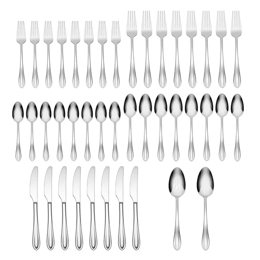 Oneida Madelynn 42 Piece Everyday Flatware Set