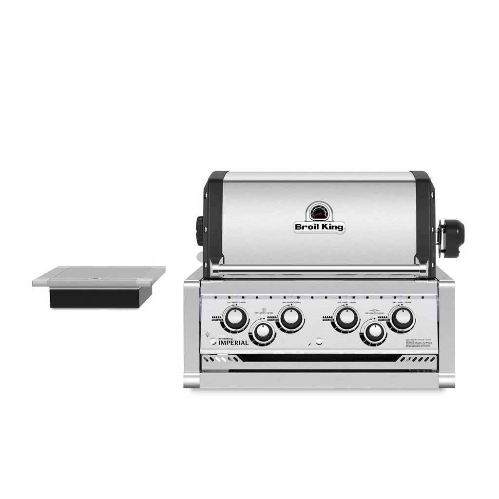 Broil King Imperial 490 4-Burner Built-In Gas Grill - With Rotisserie & Side Burner - Stainless Steel - 956084 LP / 956087 NG