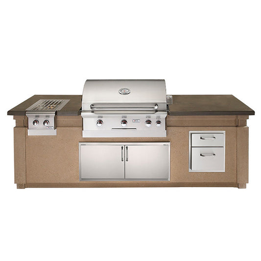 AOG 790 GFRC Pre- Fab Island With Double Drawer Cut Out