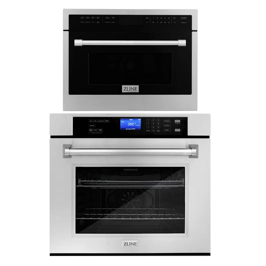 ZLINE 2 Piece Kitchen Package | Built in Convection Oven Microwave Oven and Single Wall Oven