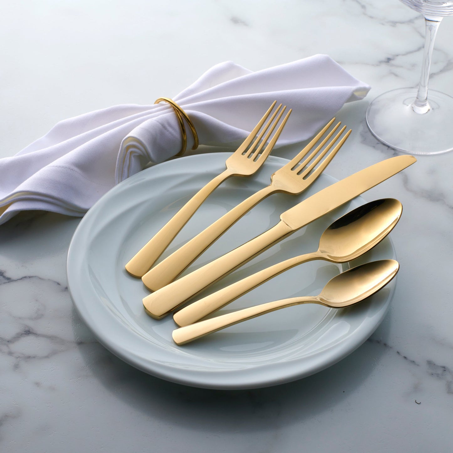 Oneida Aptitude Champagne Satin 20pc Fw Set