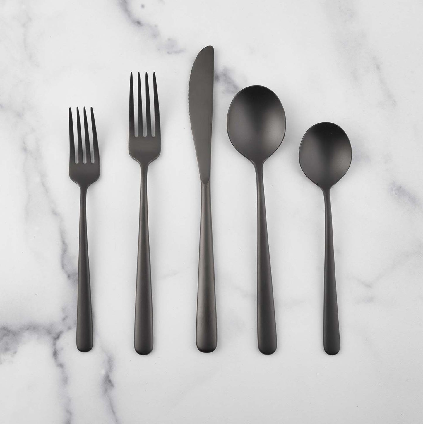 Lorenn Black Sand 20-Piece Flatware Set