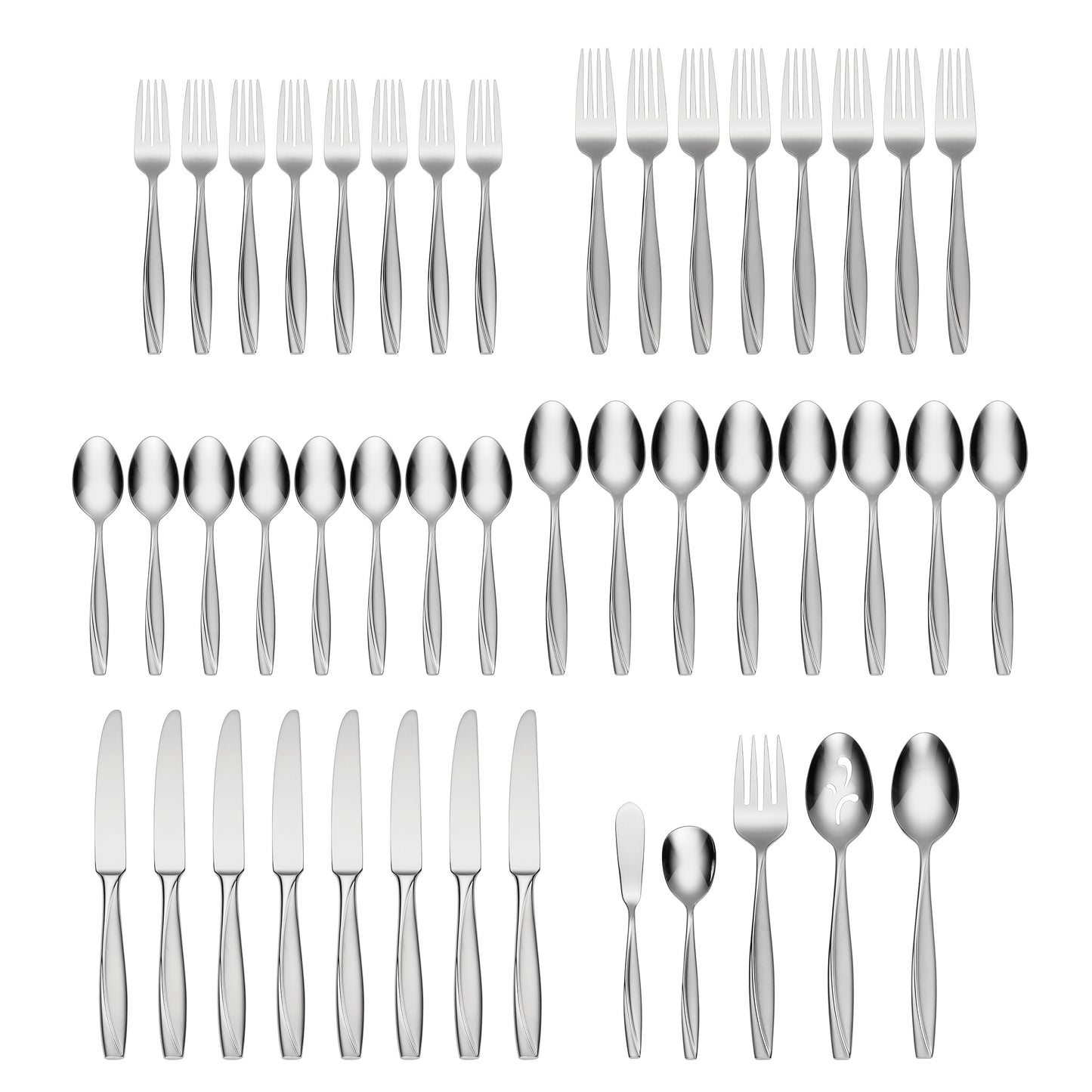 Cleo 45 Piece Everyday Flatware Set