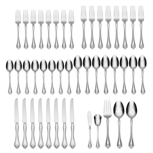 Oneida Boutonniere 45 Piece Everyday Flatware Set