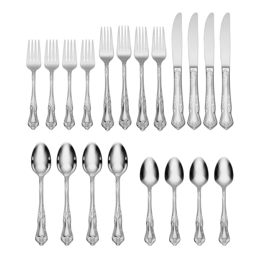 Oneida Azalea 20 Piece Everyday Flatware Set