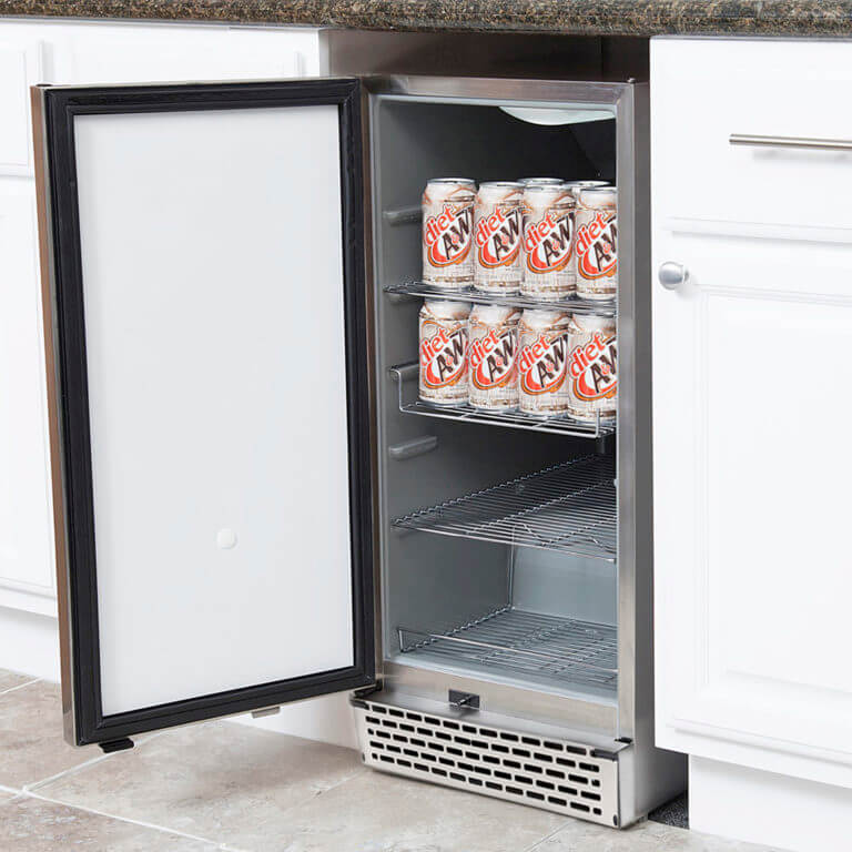 Whynter 15" Wide, Indoor/Outdoor Beverage Refrigerator Stainless Steel