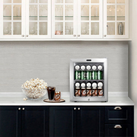 Whynter Countertop Beverage Refrigerator | Stainless Steel | Holds 62 Cans