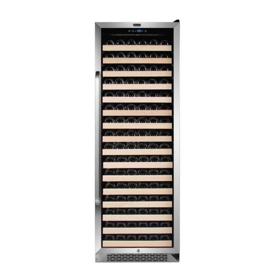 Whynter 24" Wide, 166 Bottle Single Zone Compressor Wine Cooler | Stainless Steel