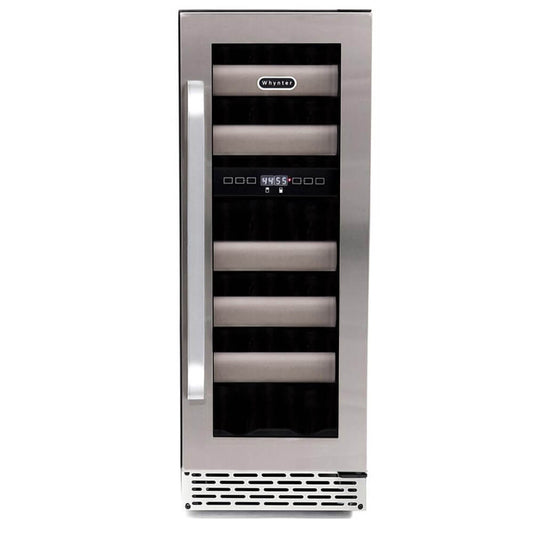 Whynter Elite 12" Wide, 17 Bottle Dual Zone Wine Refrigerator | Seamless Stainless Steel Door