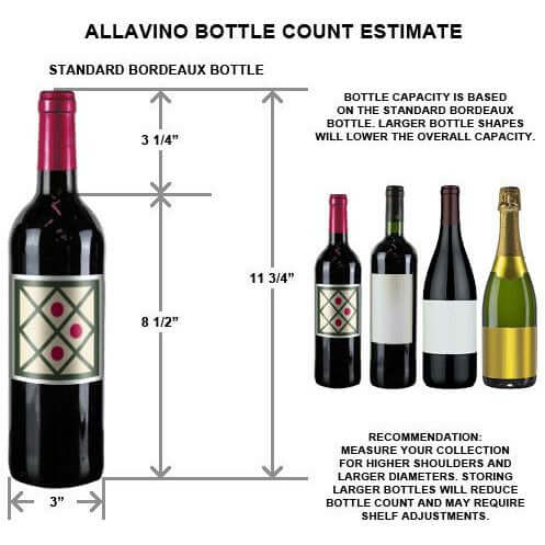 Allavino 32” Wide | Freestanding Single Zone Wine Cooler | Holds 277 Bottles