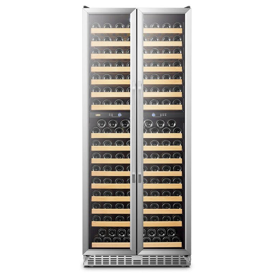 Lanbo 32" Wide, 287 Bottle Dual Zone Luxury Wine Cooler | French Doors