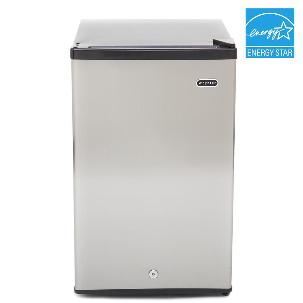 Whynter 2.1 cu. ft. Stainless Steel Upright Freezer with Lock | Energy Star Rated