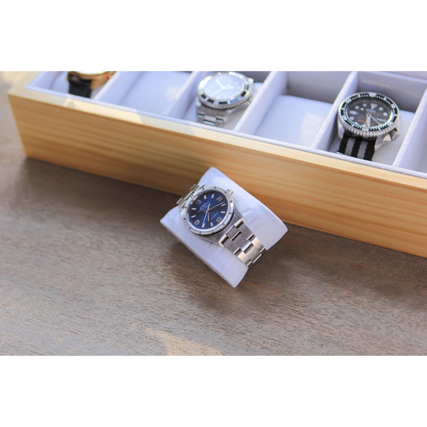 Pine Wood Watch Box - 6 Slot