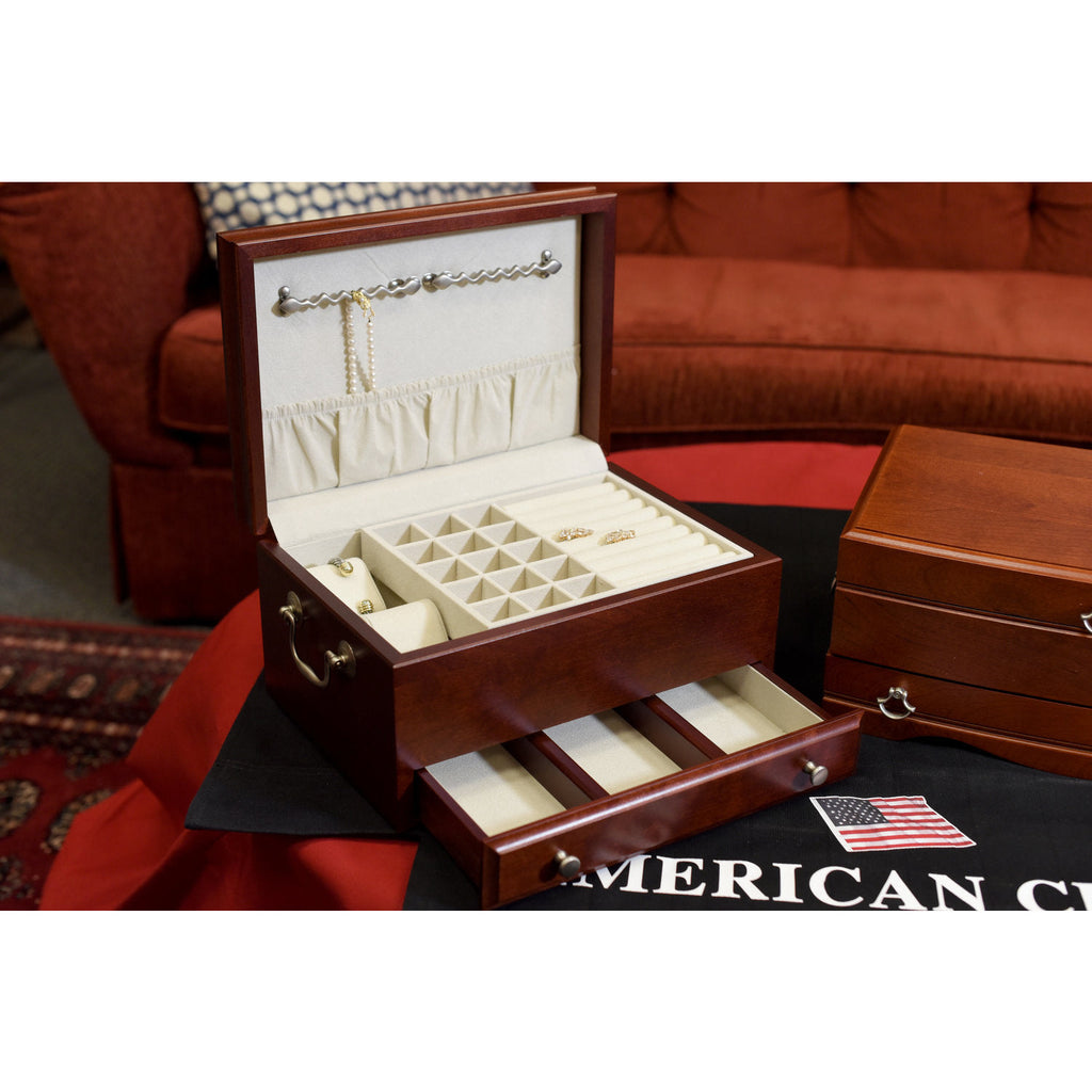 Contessa Jewelry Box | Lift Out Tray and Drawer
