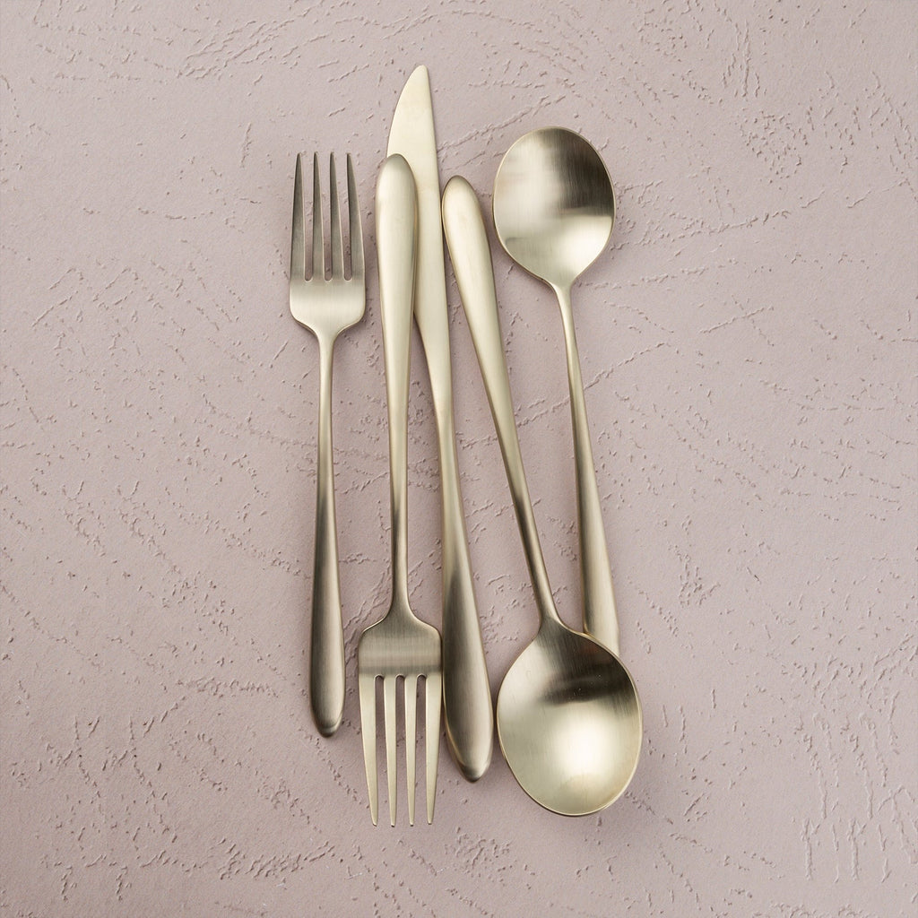 Radin Champagne Satin 20-Piece Flatware Set