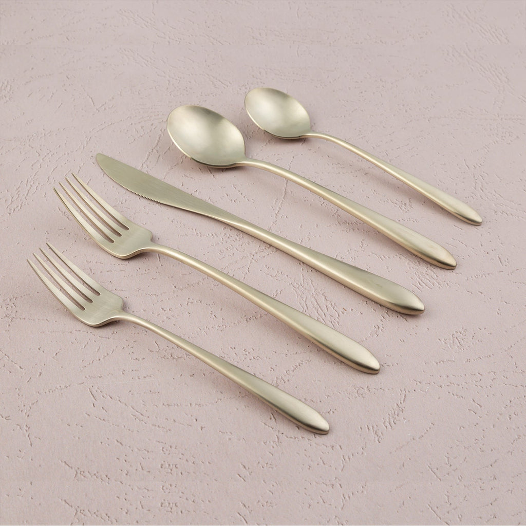 Radin Champagne Satin 20-Piece Flatware Set