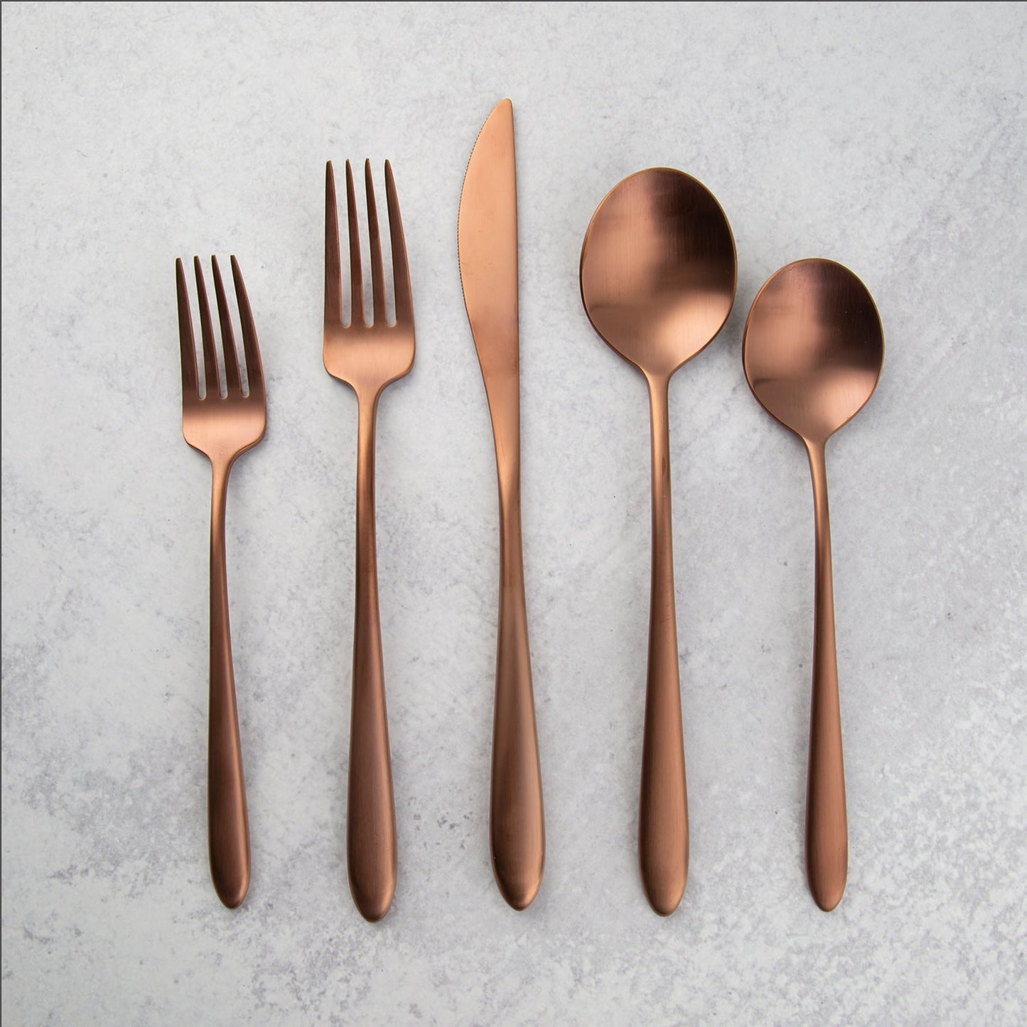 Radin Copper Satin 20-Piece Flatware Set