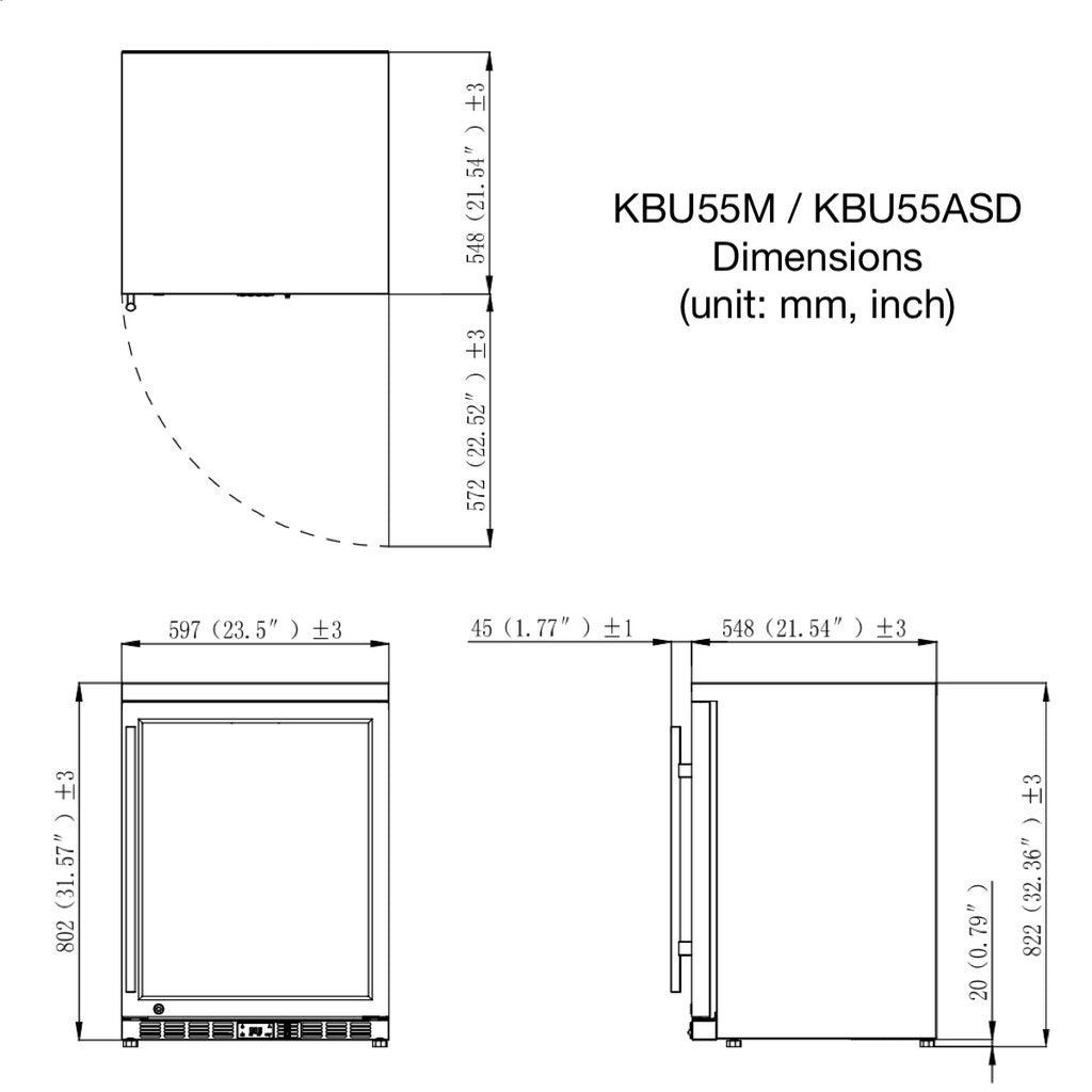 KingsBottle 24 Inch Wide Outdoor Beverage Center | KBU55ASD