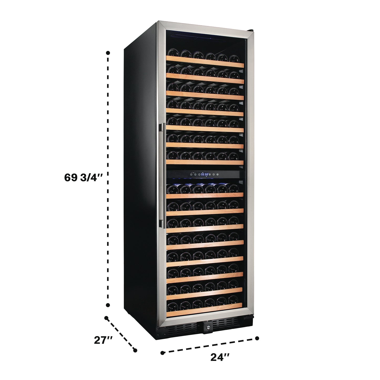 Smith & Hanks 24" Dual Zone Wine Cooler | Holds 166 Bottles