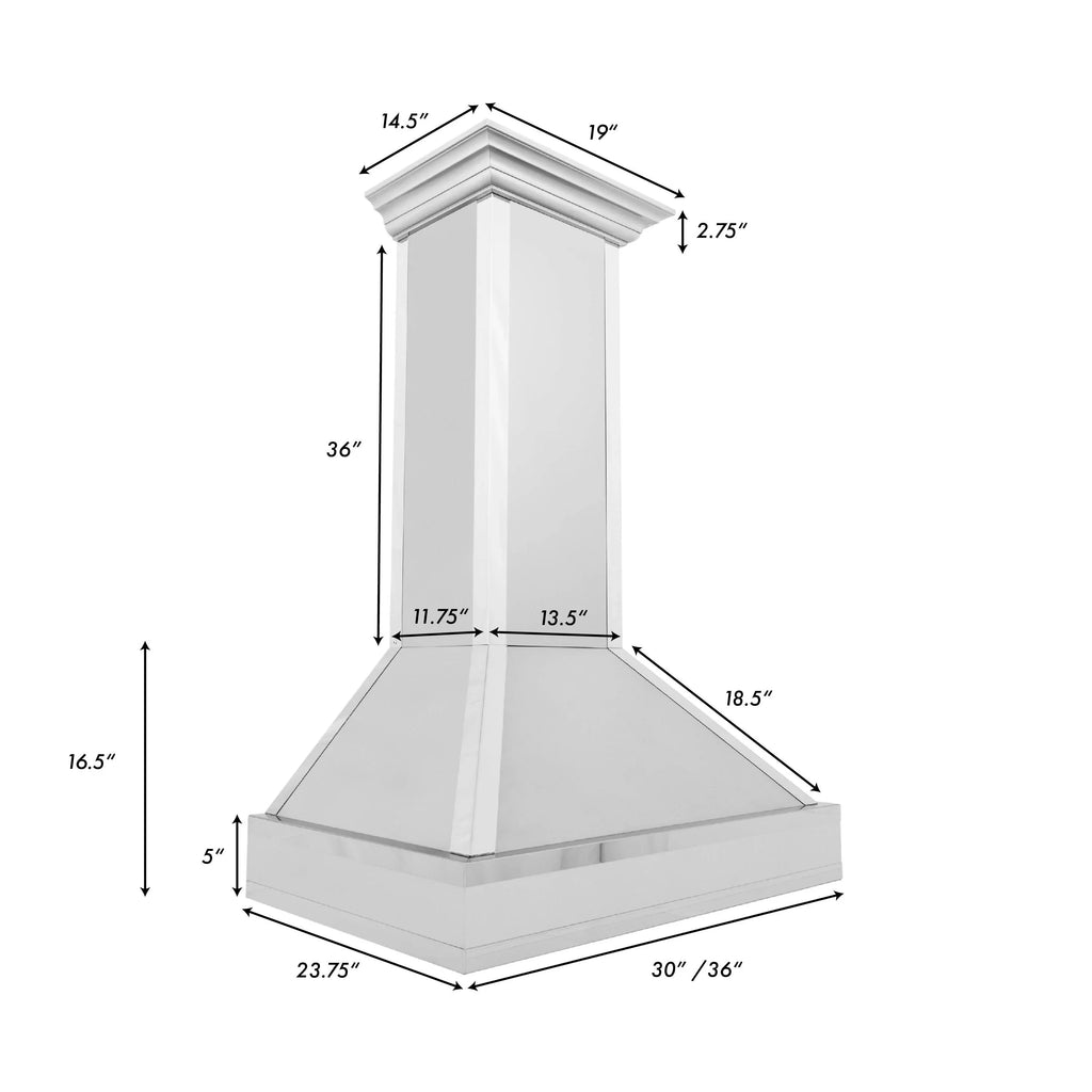 ZLINE 655MR Designer Series Wall Mount Range Hood in Durasnow Stainless Steel