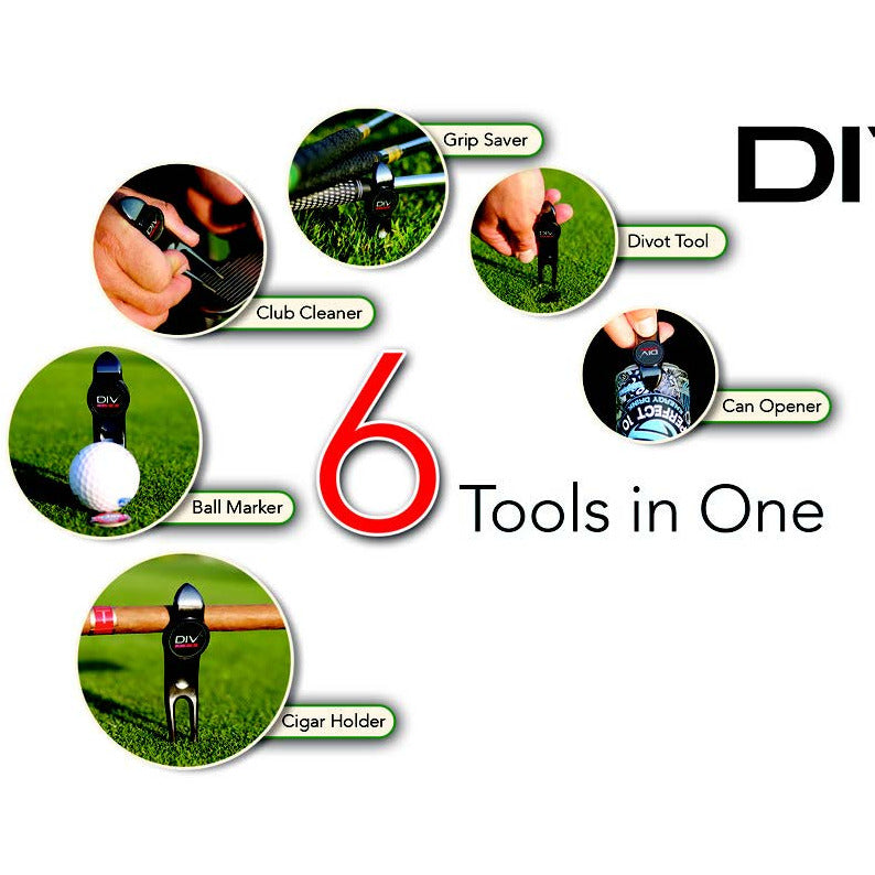 Divot Pro 6-in-1 Cigar Accessory Golf Tool