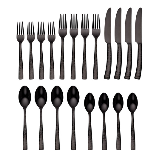Paris Hammered Gunmetal Titan 18/0 20 Piece Set