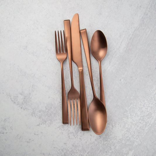 Marlise Copper Satin 20-Piece Flatware Set