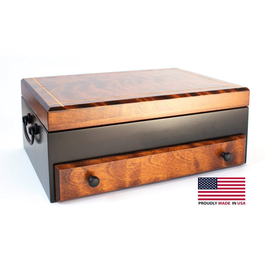 Flaming Amish Birch Flatware Storage Chest | Holds 180 Pieces