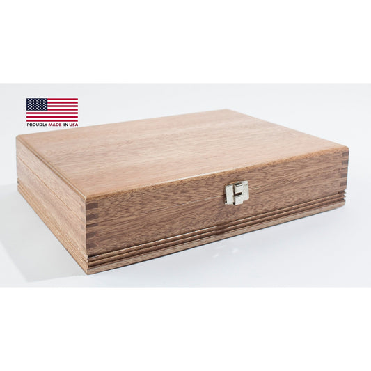 American Chest Rustic Americana Flatware Chest w/ Dividers, Hand Crafted Wooden Chest