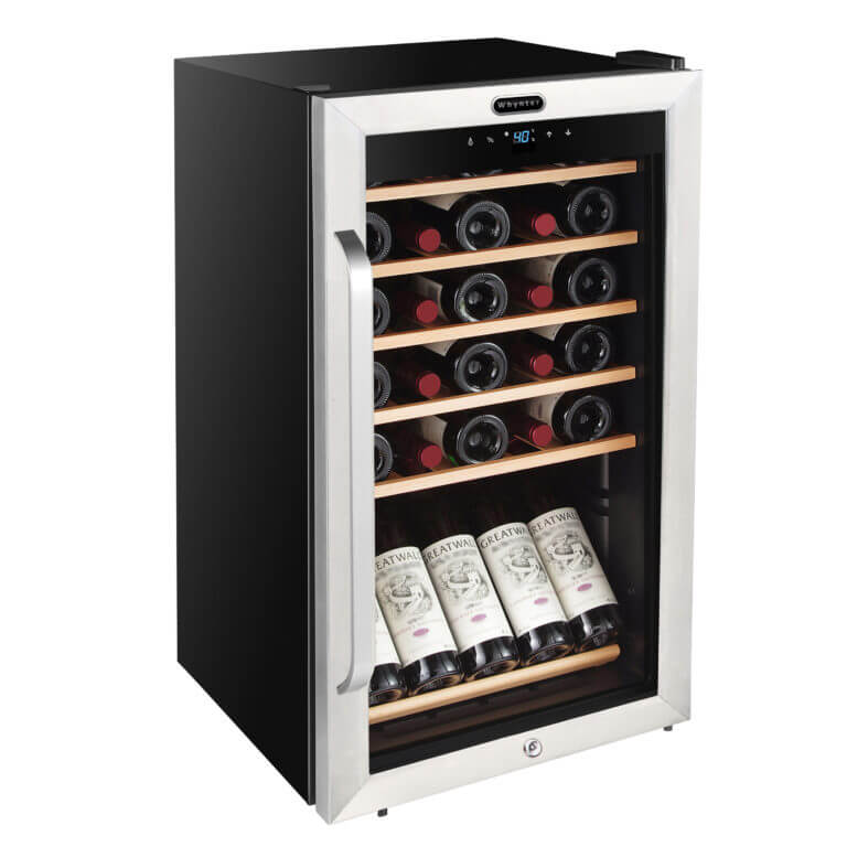 Whynter 19" Wide, 34 Bottle Stainless Steel Wine Refrigerator | Freestanding