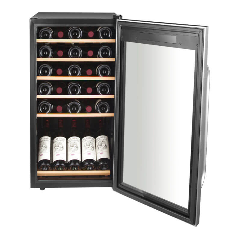 Whynter 19" Wide, 34 Bottle Stainless Steel Wine Refrigerator | Freestanding